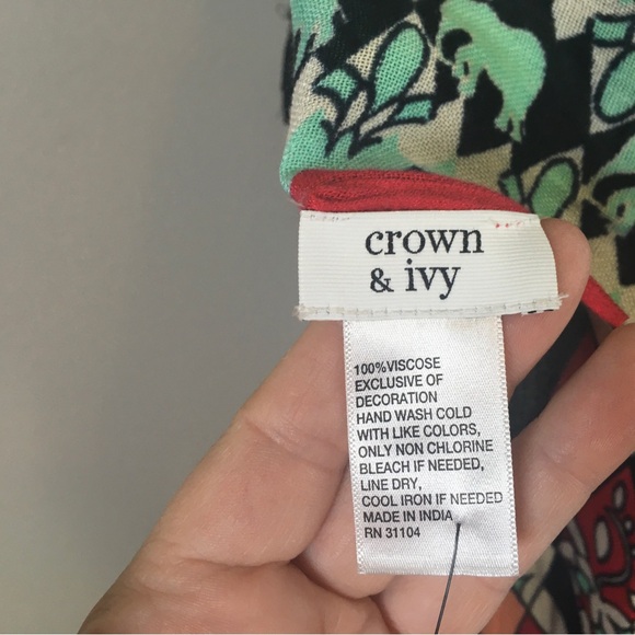 Crown & Ivy 28"x76" Aqua Navy Global Traveler Pom Tassel Obong Scarf Shawl - Picture 2 of 15